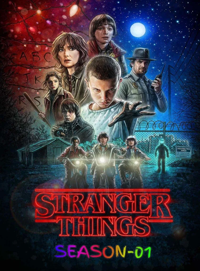 Stranger Things S01 (2016) (Hindi + English) Dual Audio Completed Web Series BluRay HEVC ESub