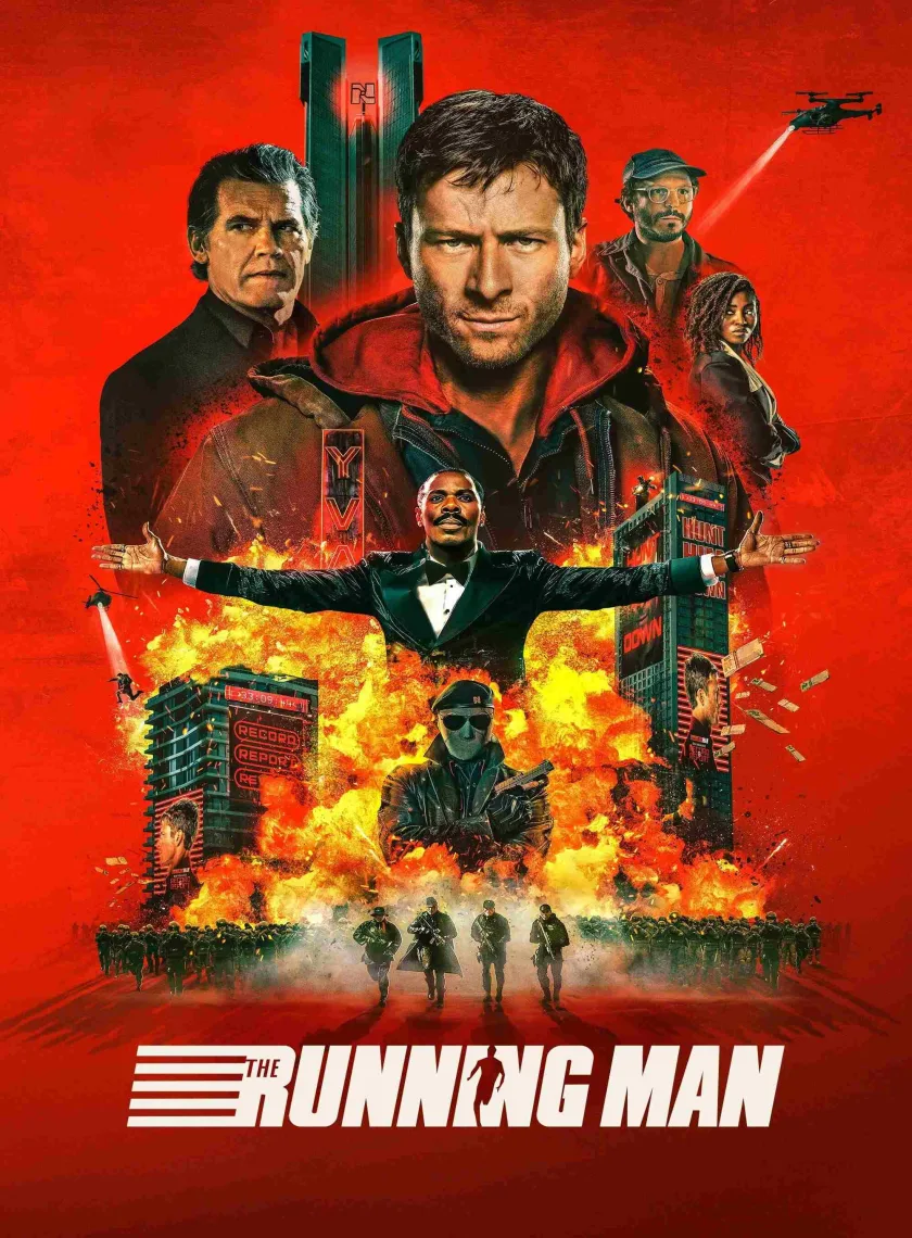 The Running Man (2025) (Hindi + English) Dual Audio Hollywood Movie HD ESub